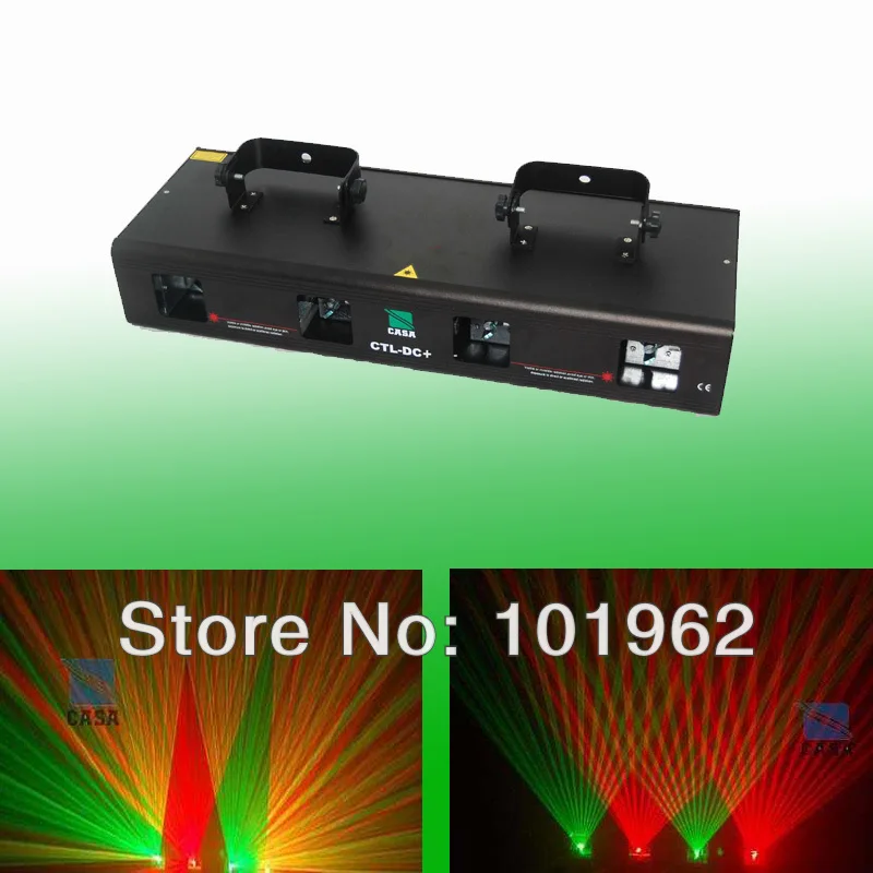 4 lens 220mw Red+Green beam laser  light DMX512 laser light disco DJ stage party lighting for sale