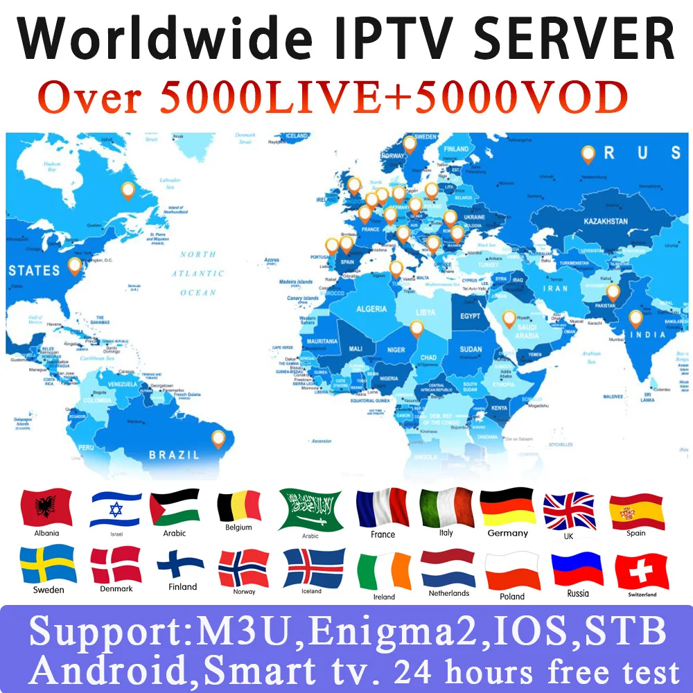 IP tv Испания 4K M3U подписка 1 год код испанский Спорт Португалия Германия Великобритания Польша США Android Smart tv Box V8 приемник Xtream