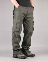 Men's Cargo Pants Mens Casual Multi Pockets Cargo Large size 44 Tactical Pants Men Outwear Army Straight slacks Long Trousers 2