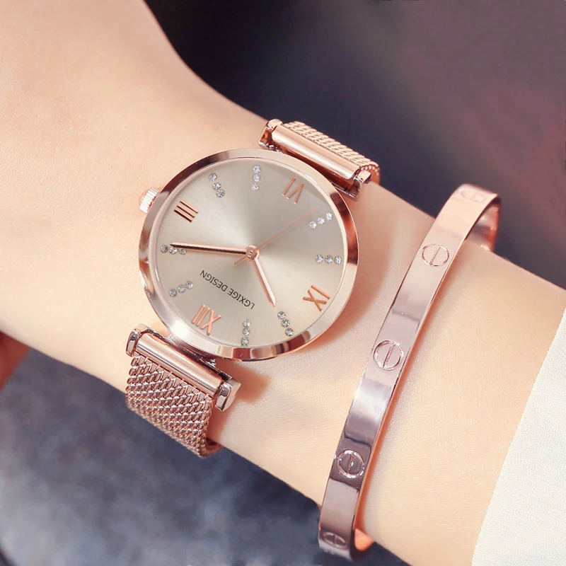 

LGXIGE Women Watch Luxury Brand Fashion Casual Ladies Wrist Gold Watch Quartz Simple Clock Relogio Feminino Michael Reloj Mujer