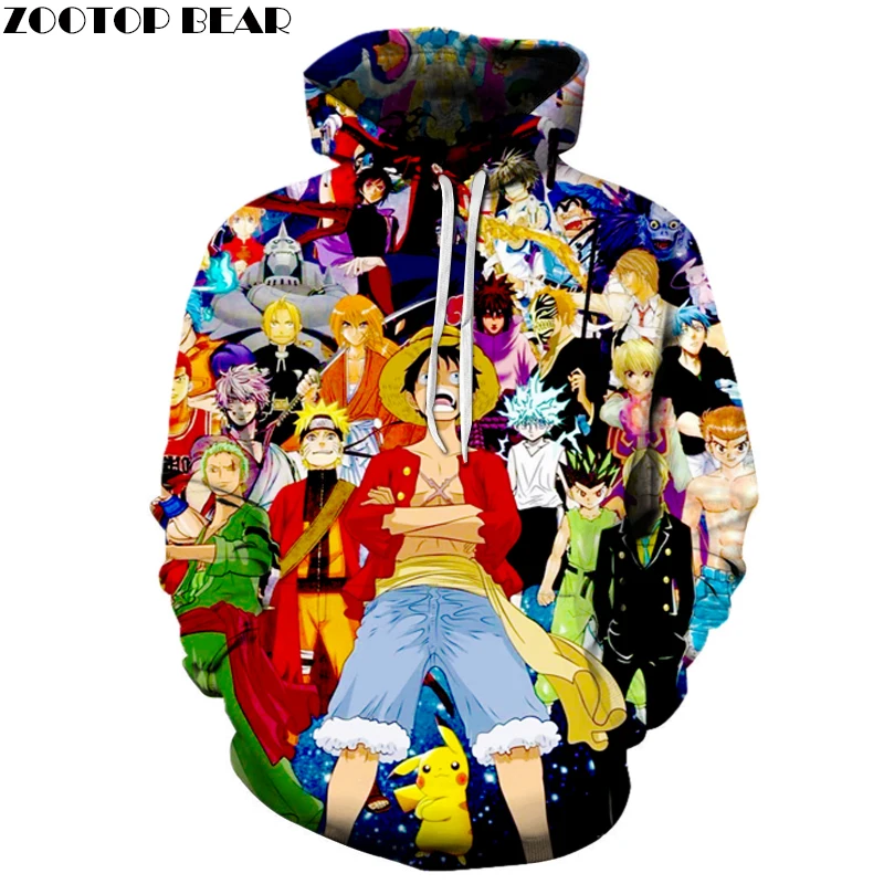 Buy Anime 3D Hoodies Unisex Funny Men