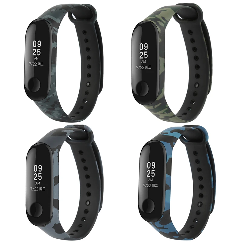 Цветной Камуфляжный умный Браслет для Xiao Xiaomi Mi band 3 Band спортивный силиконовый сменный ремешок на запястье браслет