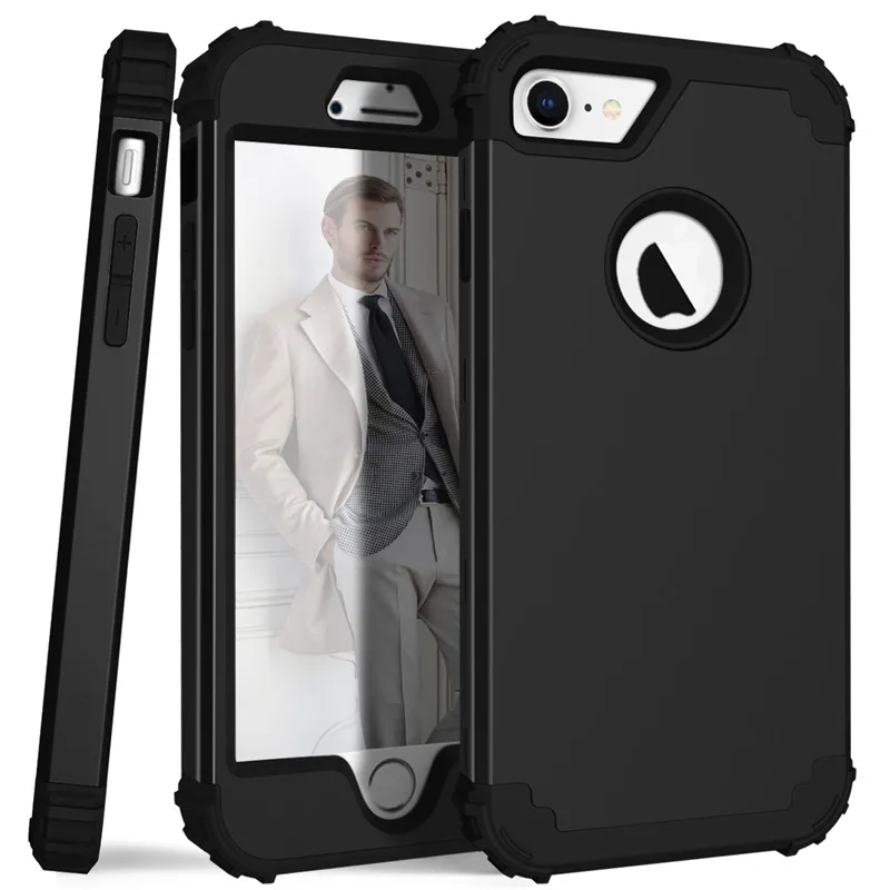 For iPhone7 Case Heavy Duty Hybrid Shockproof Armor Rugged Case For iPhone7Plus Cover Hard PC + Soft Rubber Silicone Phone Cases (10)