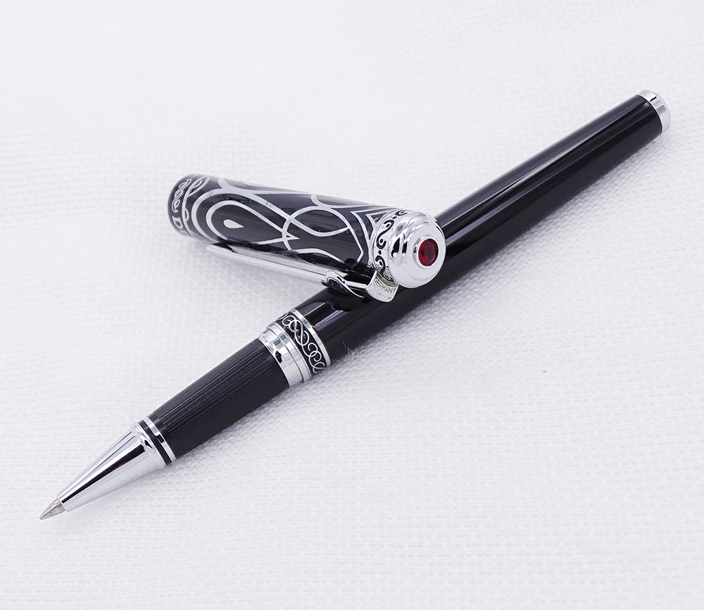 Caneta com Caneta Saco de Couro Real do Couro Duke Rubi Fountain Pen & Rollerball Caso Lavado Suporte da Pena Escrever Gift Set 5 Do Couro Lavado Suporte da Pena Escrever Gift Set