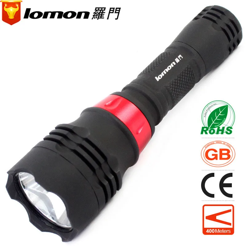

Lomon ST99 Super Bright Waterproof Aluminum alloy 5 modes 1000lm T6 LED Light lamp Flashlight torch 18650 battery+charger