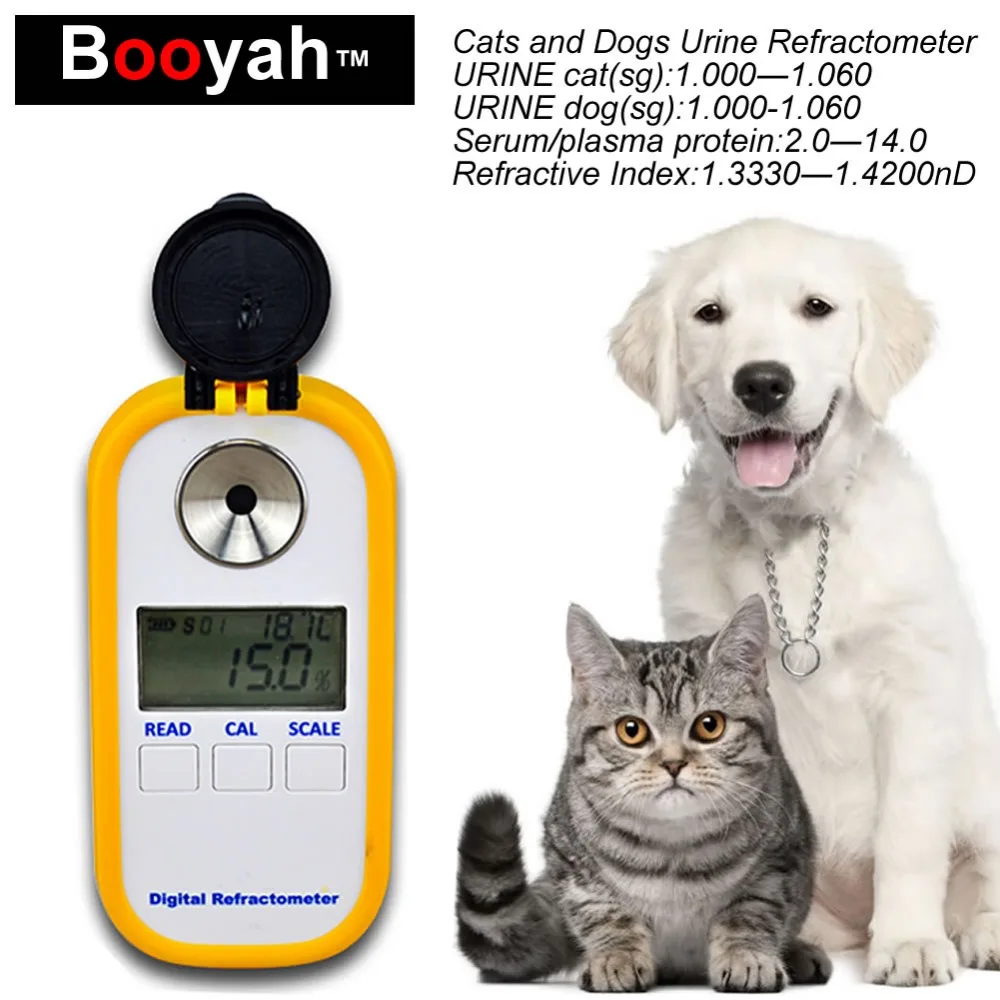 Booyah цифровой медицинский рефрактометр для концентрации мочи для кошек и собак электронный тестер сыворотки протеина