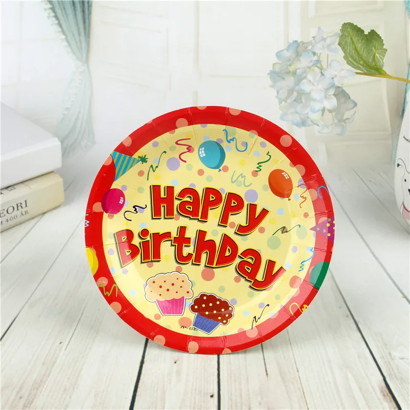 FANLUS 7inch colorful dots wave point disposable paper plates party tray Valentine Birthday Wedding Tableware cake barbecue (5)