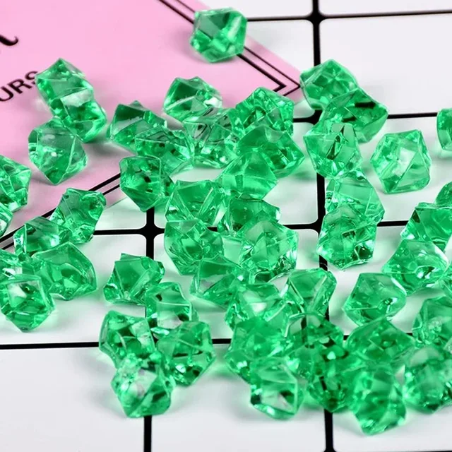 50Pcs 11*14mm Artificial Color Rock Acrylic Crystal Stone Plastic