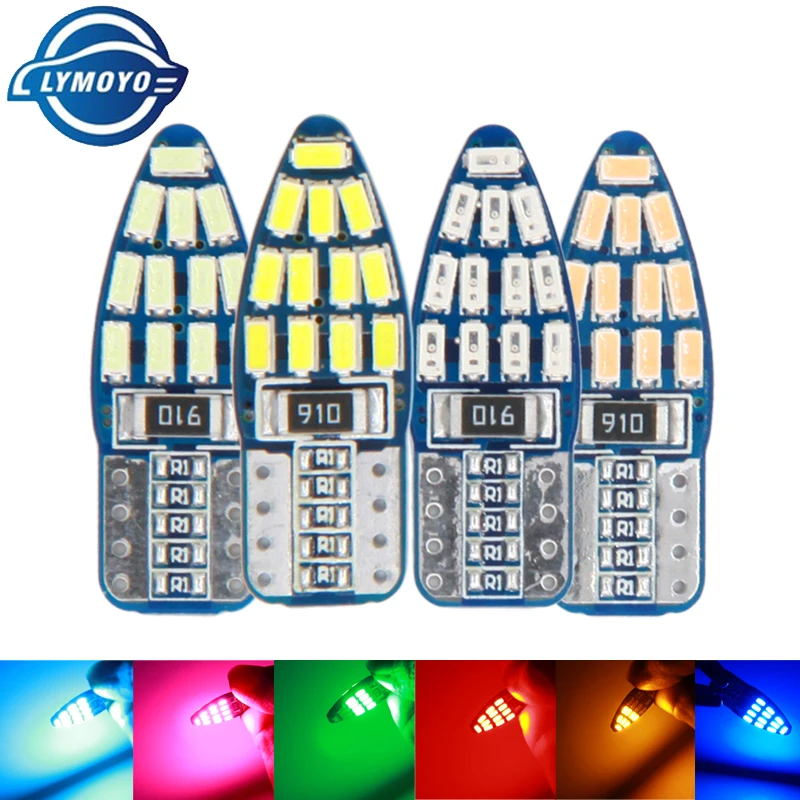 

LYMOYO car t10 led 192 w5w super bright 24smd canbus NO Error marker Auto Wedge Clearance Lights bulb parking lamps Side Light