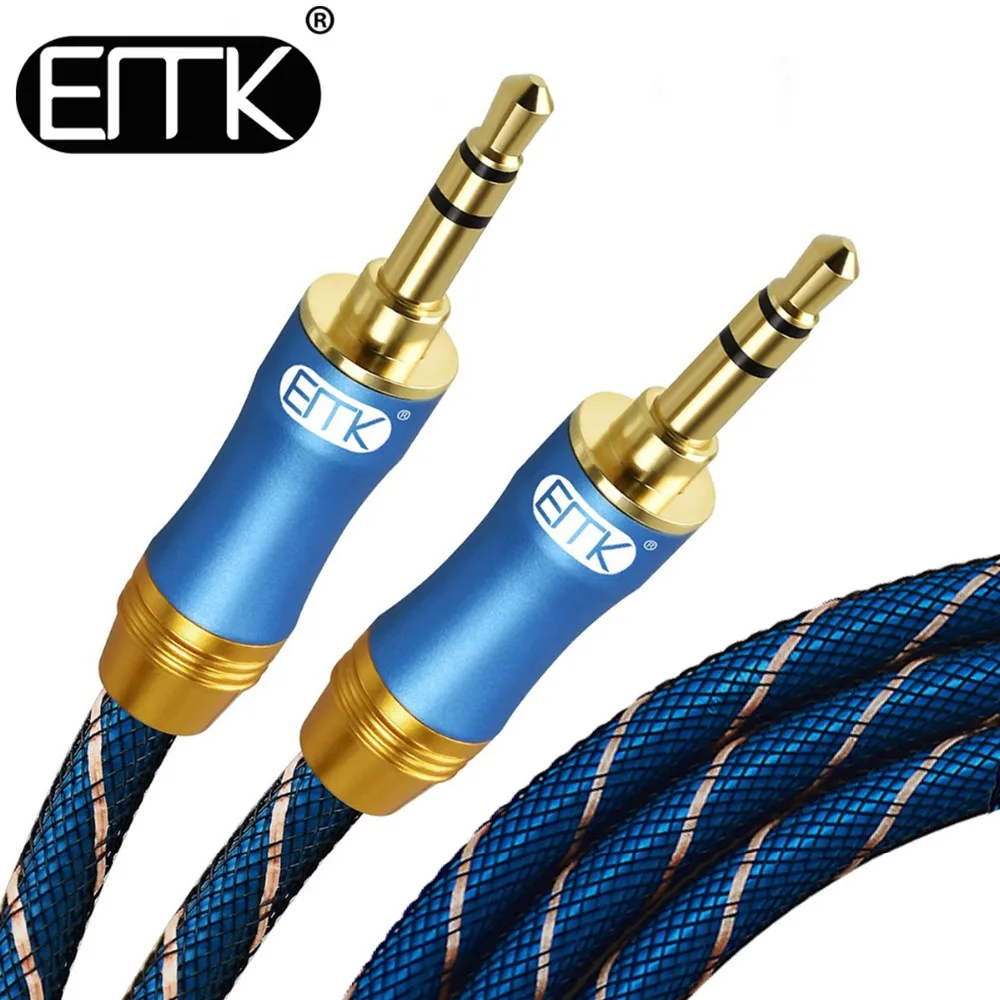 EMK 3.5mm Jack Audio Cable Gold Plated Jack 3.5 Male to Male Audio Aux Cable 2m 3m 5m For iPhone Car Headphone computer Speaker EMK 3.5mm Jack Audio Cable Gold Plated Jack 3.5 Male to Male Audio Aux Cable 2m 3m 5m For iPhone Car Headphone computer Speaker