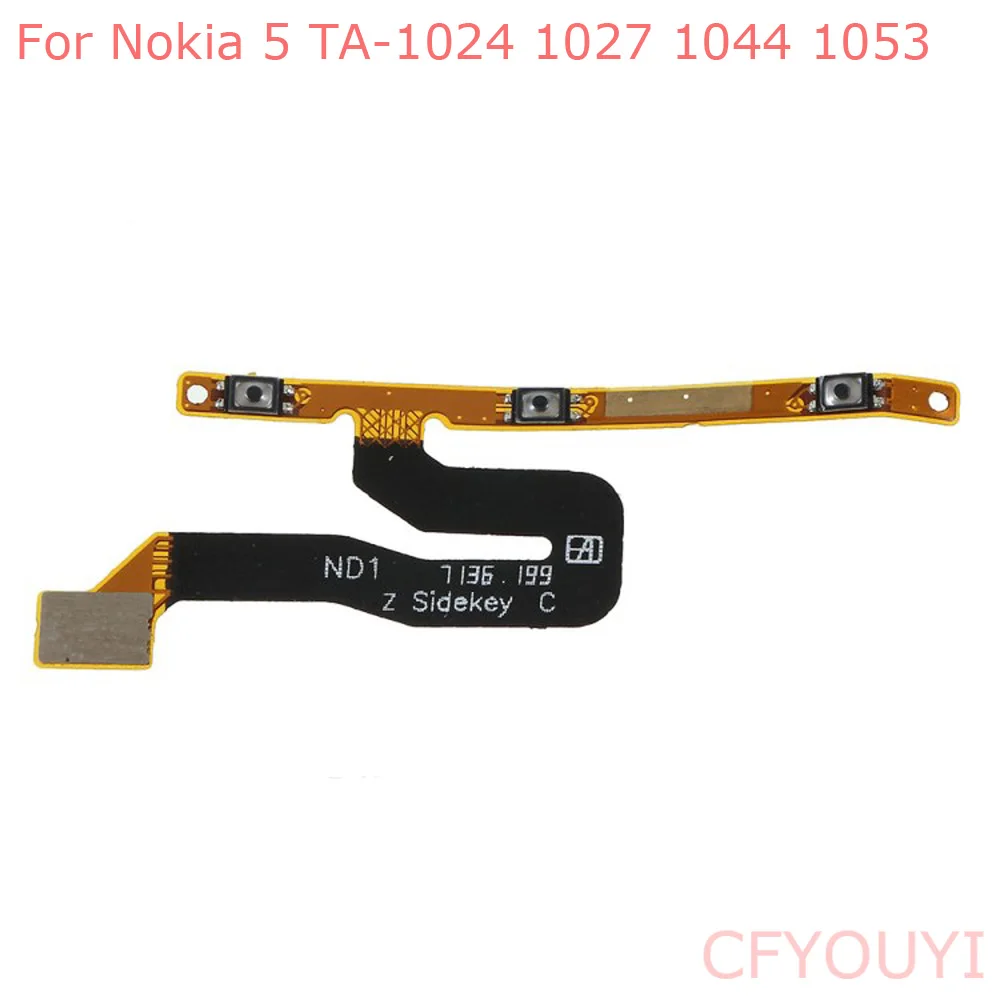 

Original Power ON / OFF Button Side key Volume Buttons Flex Cable Part For Nokia 5 N5 TA-1024 1027 1044 1053