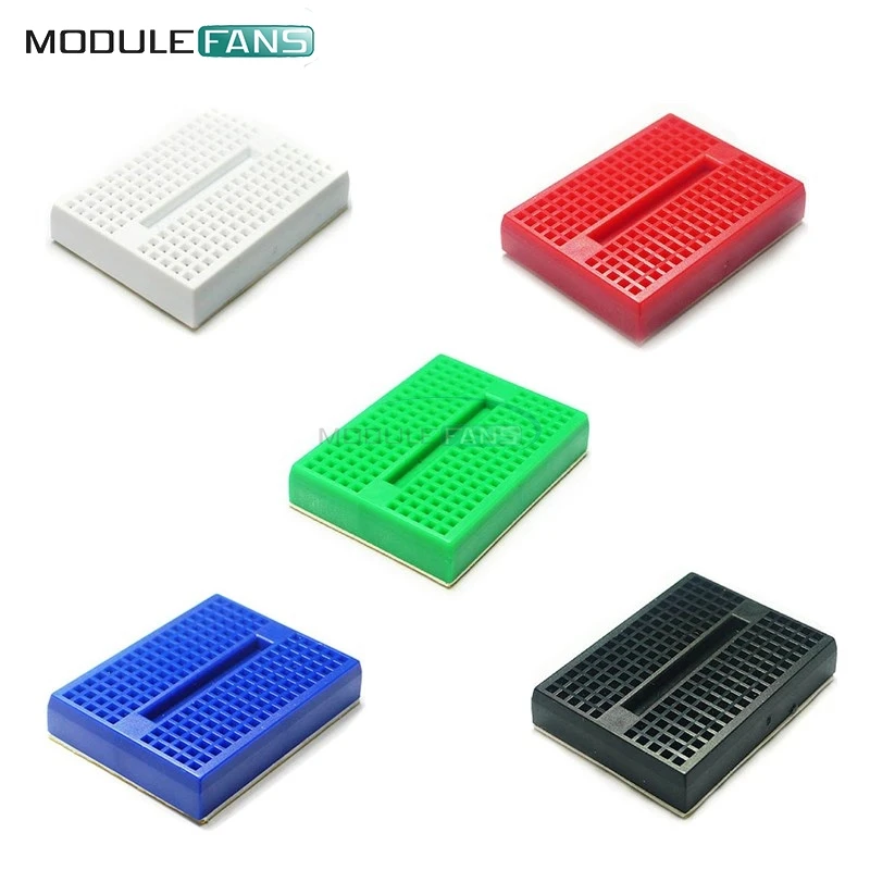 

5PCS SYB-170 5 Colors Mini Solderless Breadboard Prototype Experiment Test Protoboard 170 Tie-Points For Arduino Shield
