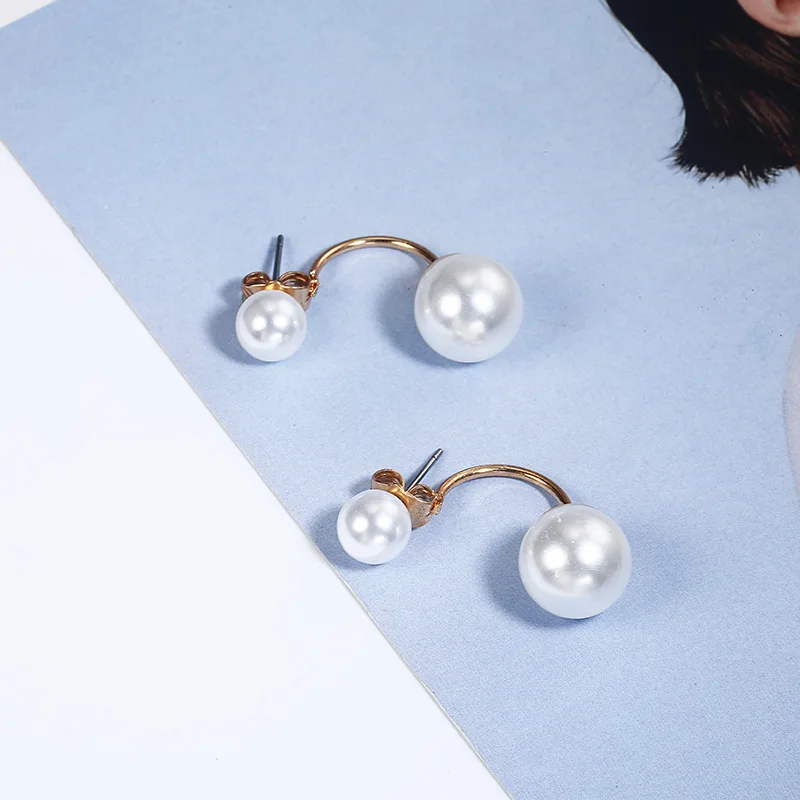 

Yunkingdom Simple Design Simulated Pearl Stud Earrings for Women Girls Trend Jewelry
