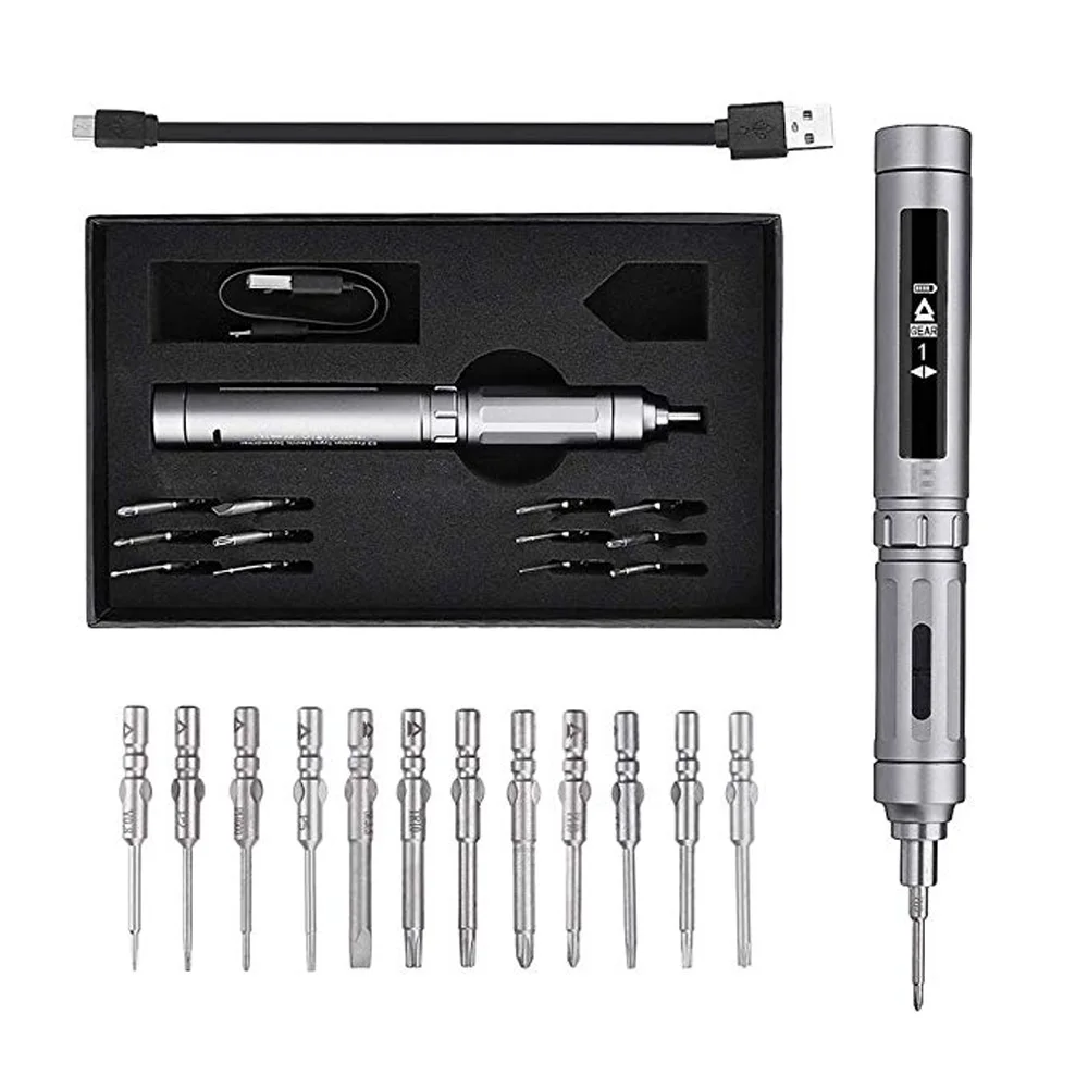 

New High Quality E3 Cordless Electric Screwdriver Rechargeable Battery Powered Adjustable Torque Screw Driver Bit Repair Tool
