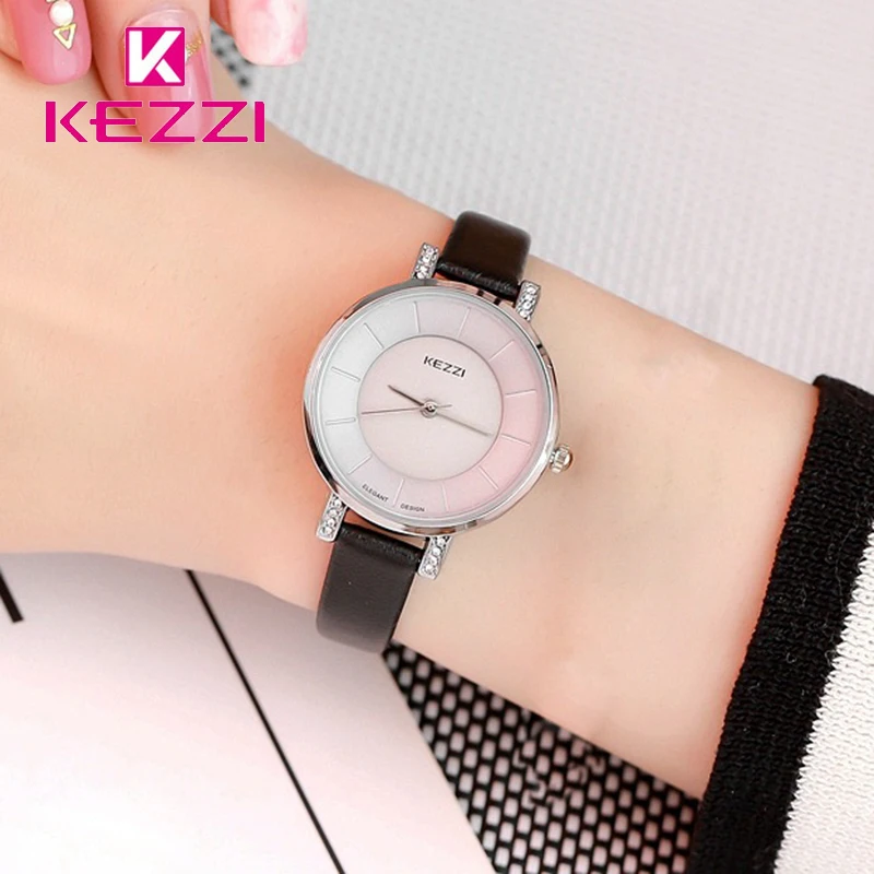 KEZZI Fashion Leather Woman Watches Waterproof Quartz Wristwatches Female Casual Sport Student Watch Relogio Feminino KEZZI Fashion Leather Woman Watches Waterproof Quartz Wristwatches Female Casual Sport Student Watch Relogio Feminino