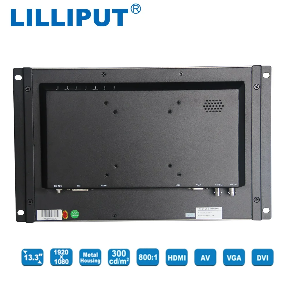 Lilliput TK1330-NP/C 13.3 inch LED Displays Metal Housing Open frame Industrial Monitor HDMI VGA DVI A/V inputs