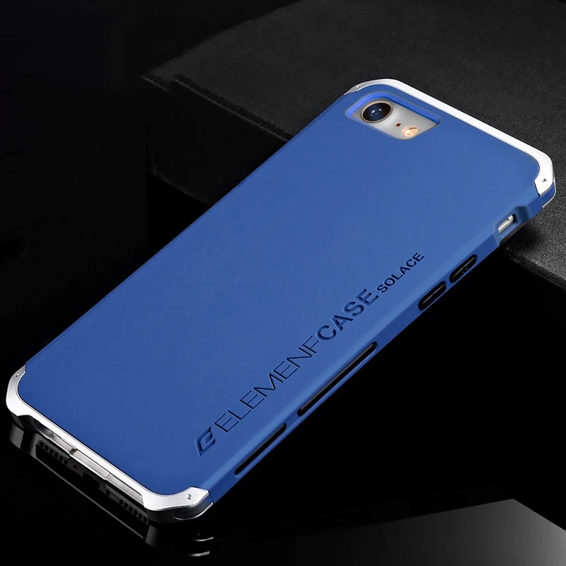 Online Funda protectora de lujo a prueba de golpes y carcasa metálica de aluminio para iPhone 8 7 6 6s Plus 5 5S SE funda dura 8 para iPhone 7 Plus