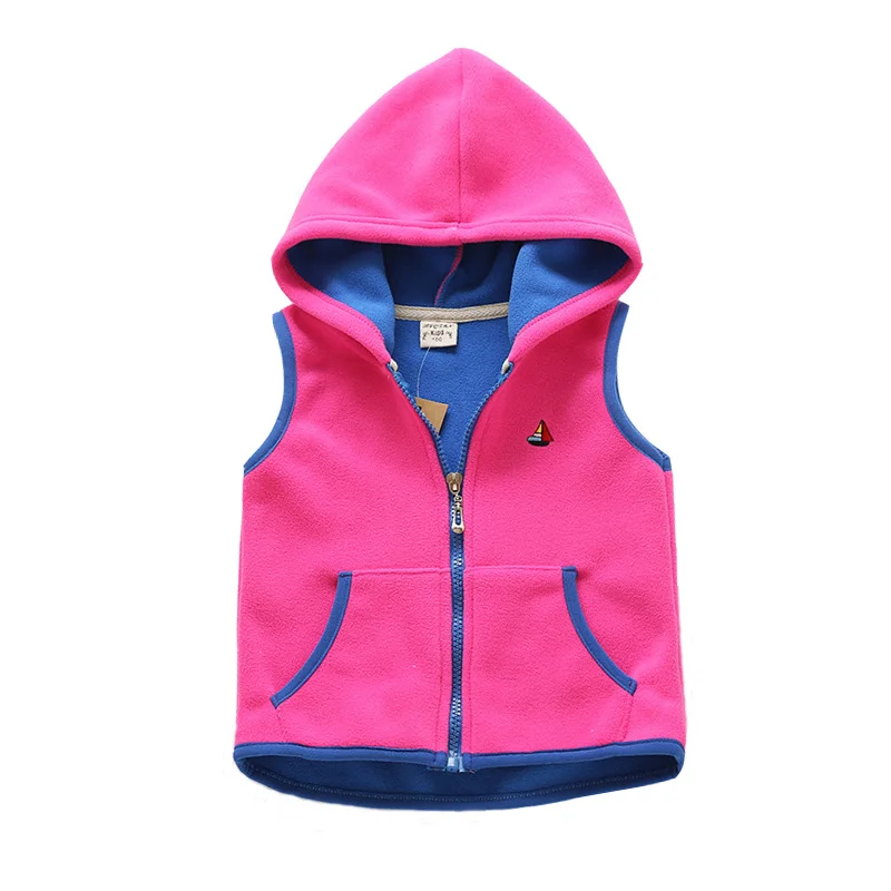

baby boy Outerwear warm fleece vest kids hooded jacket Coats autumn baby boy clothes Windproof hoodie vest baby girl Waistcoats