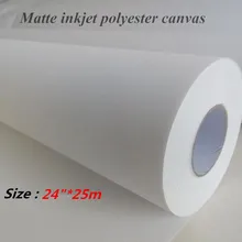 2"* 25 м Пигмент матовый поверхностный струйный полиэфирный холст рулон, растягивающаяся чиcтая печать холст