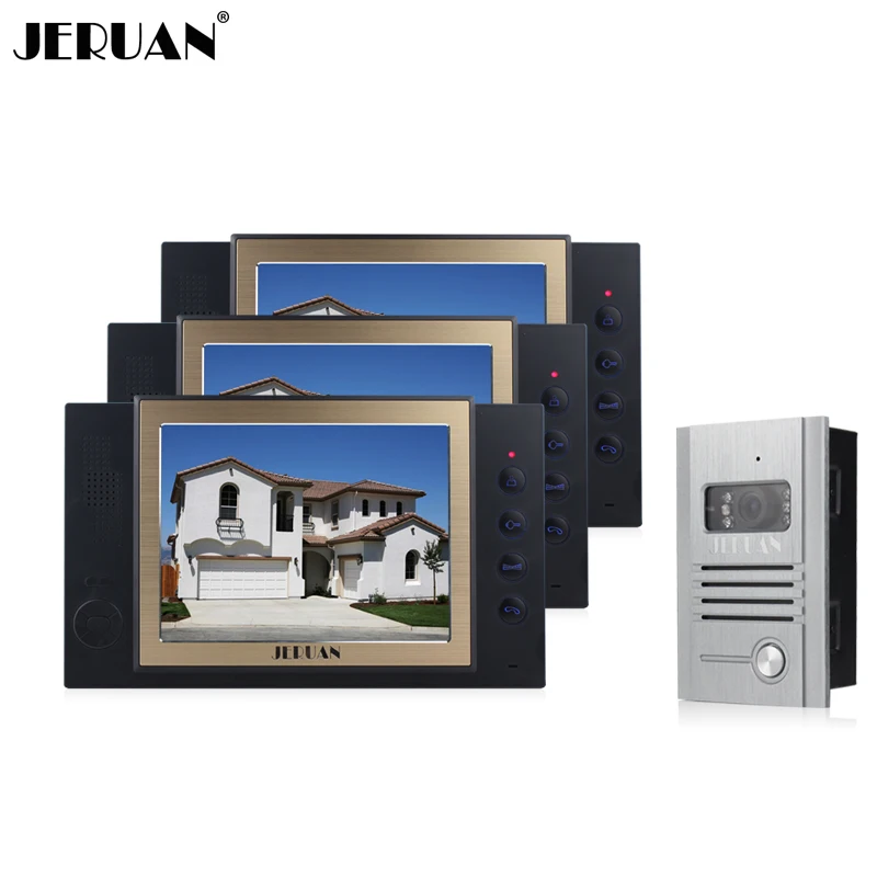 

JERUAN TFT LCD Video Door Phone System Doorbell Speaker Doorphone Recording Metal Shell Outdoor Intercom