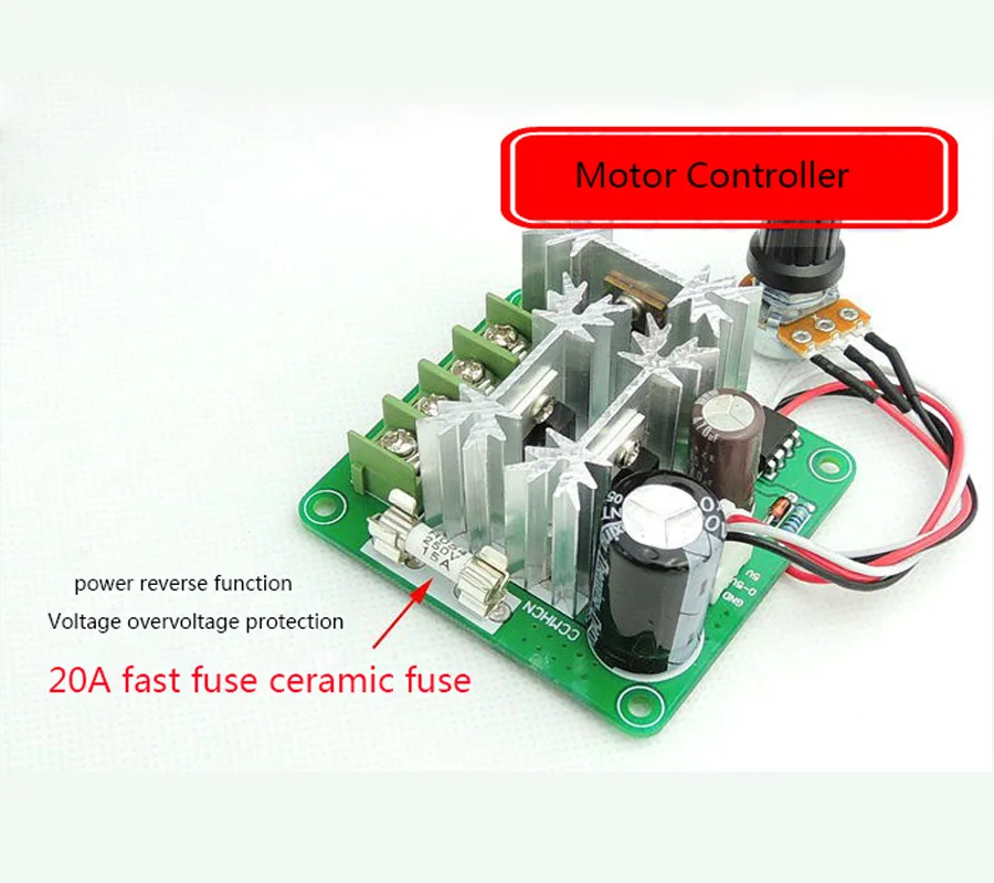 DC motor controller stepless speed 6V-90V universal pwm governor PLC 15A | Обустройство дома