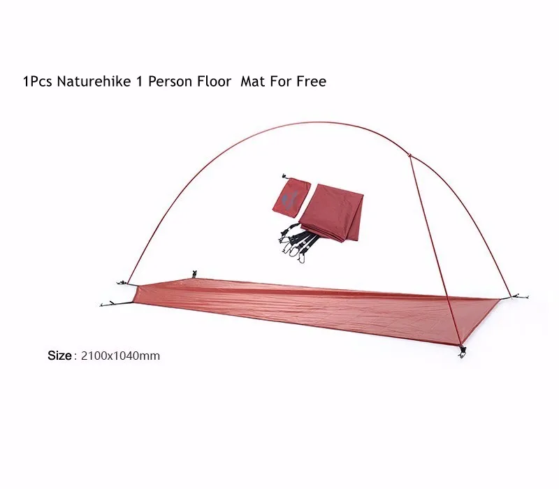 NatureHike 1 Местная Палатка Двойной слой Палатка Водонепроницаемый NH15T001-T С 1 Человек Купол Палатки Кемпинга 4 сезона Палатки Пол мат Туристические палатки Палатки туристические