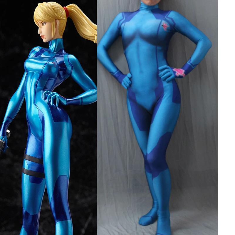 

Movie Coser-5 High Quality Custom Made Samus Aran Zero Suit 3D Printing Morph Girl Costume Superhero Samus Suit Samus Costume