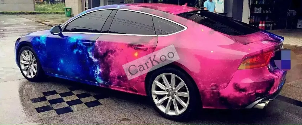 Стиль пользовательское Галактическое покрытие с наклейками на автомобиль камуфляжная виниловая пленка автомобильная пленка с воздушным выпуском бомба стикер для автомобиля