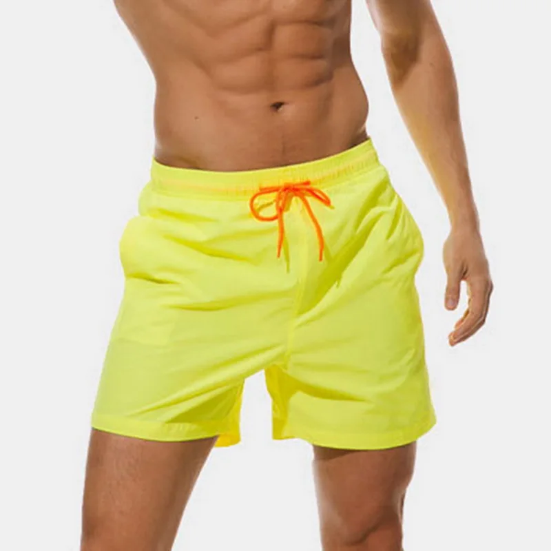 yellow 1 Laamei мужские пляжные шорты, летние пляжные шорты, мужские дышащие шорты с эластичной резинкой на талии, мужские шорты размера плюс 3XL - Цвет: yellow 1