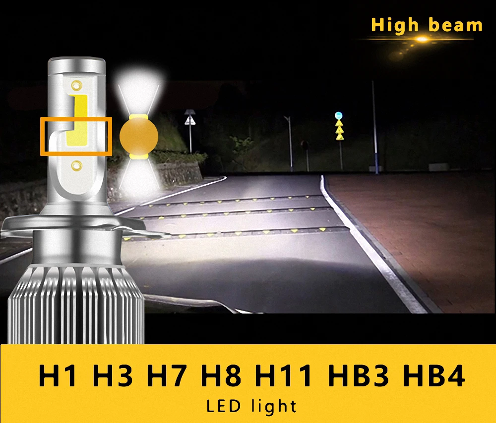 Aileo супер яркие Автомобильные фары лампы H1 led H3 H4 H7 H1 Led 3000 К 6000 двойной Цвет фары H8 H9 H11 9005 9006 HB3 HB4 880