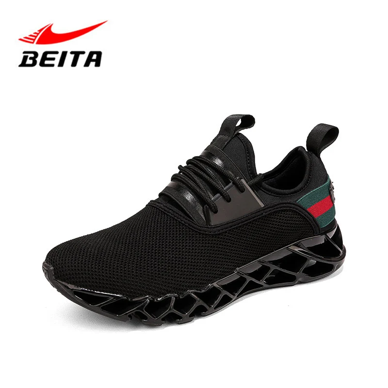 

Beita Men Running Shoes Bow-Blade Outdoor Sports Shoes for Men Cushioning Spring Blade Shoes Cool Breathable Male Sneakers