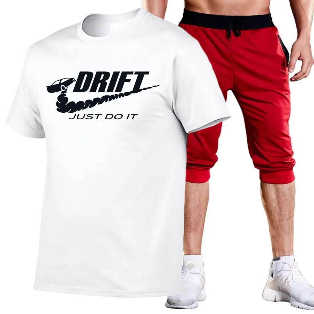 sport suit men 2 piece tracksuit set tshirt track pants  jogging sweat suits mens sweatsuit joggers sportswear gym track suit