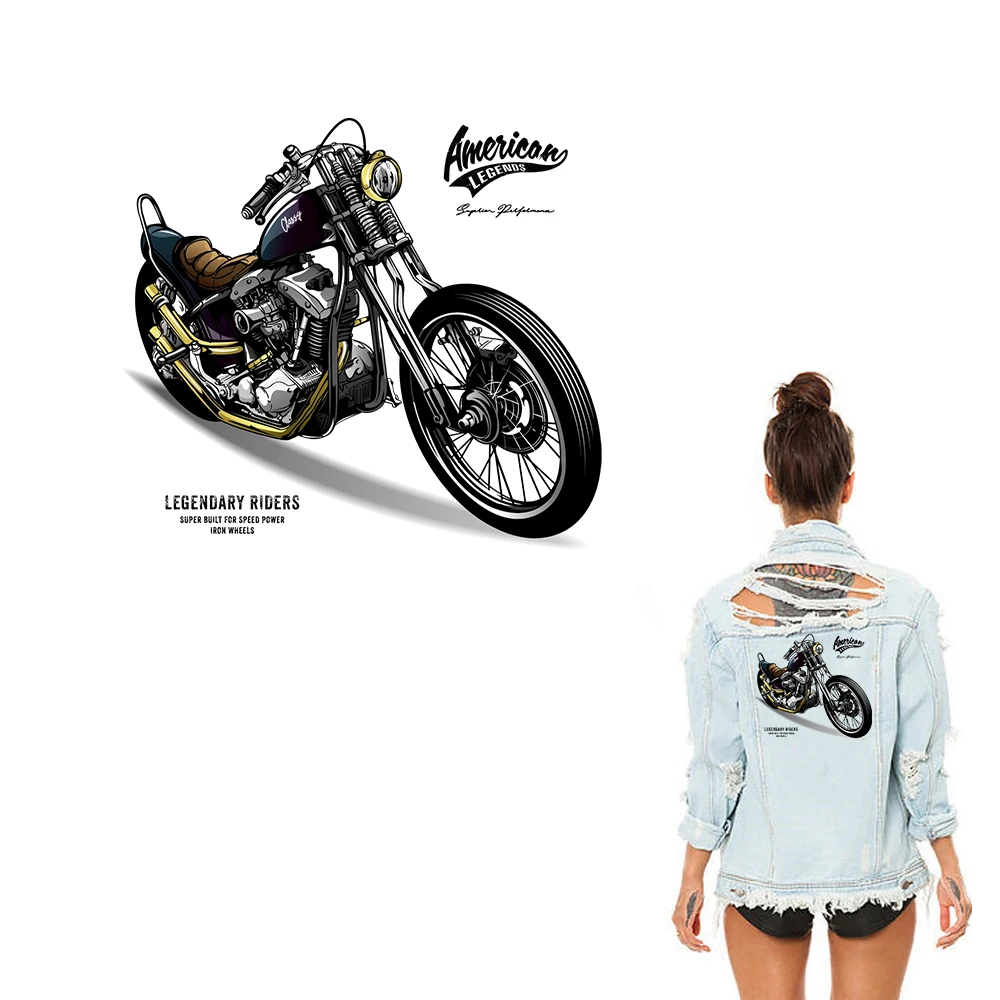 

XC Motorcycle Clothes Patches Legendary Rider Heat Transfer Patch Ironing Stickers DIY Accessory A-level Washable Appliques