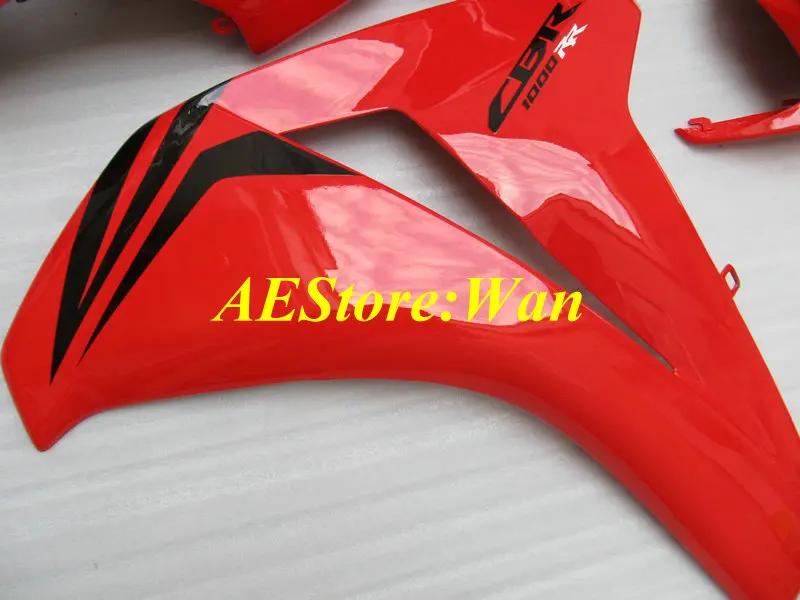 Мотоцикл обтекатель комплект для HONDA CBR1000RR 08 09 10 11 CBR 1000RR CBR 1000 2008 2009 2011 ABS Горячий красный Обтекатели+ подарки HP07