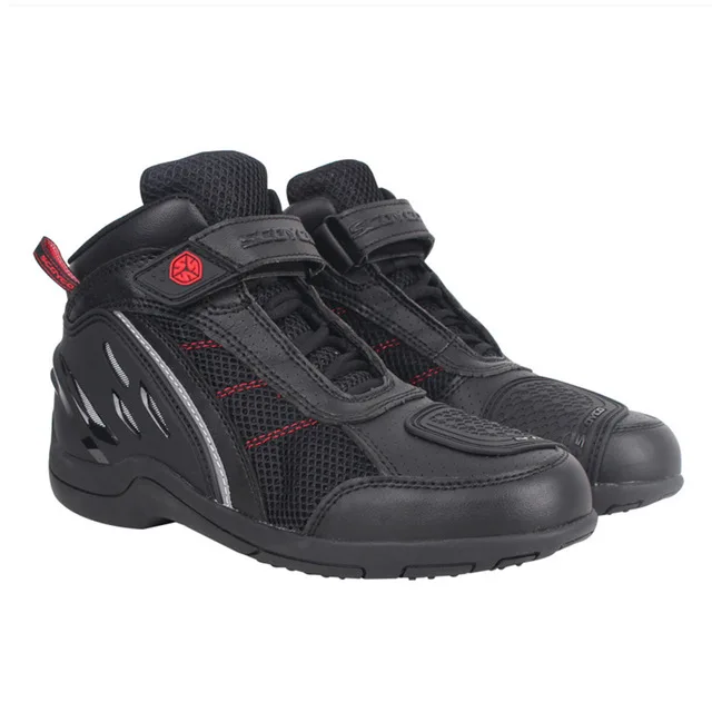 Motorcycle shoes Summer Men Boots Breathable Motocross Off-Road Racing Leather Moto Motorbike Riding Protective Gear Shoes | Автомобили и