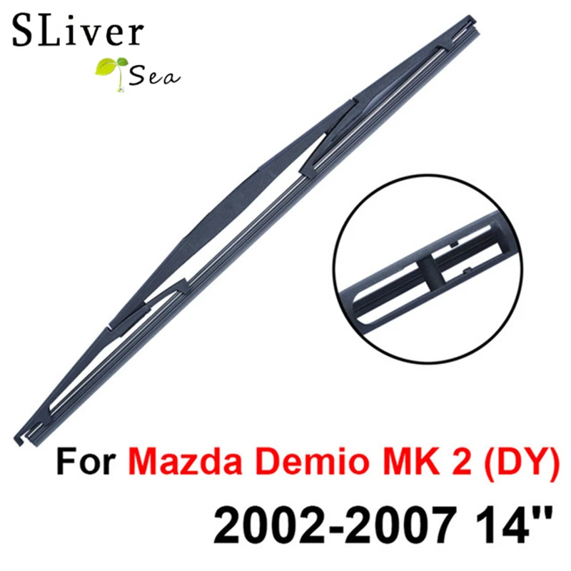 

SLIVERYSEA Rear Wiper Blade No Arm For Mazda Demio MK 2 (DY) 2002-2007 14'' 5 door Hatchback High Quality Iso9000 Natural Rubber