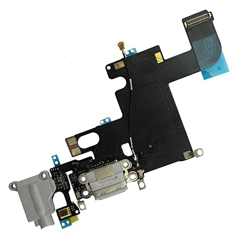 10pcs lot USB Charging port Dock Connector Data Flex Cable With Headphone Jack Flex Ribbon For iPhone 6 6 Plus