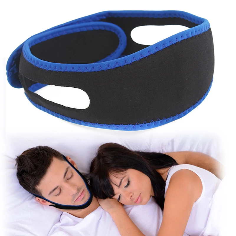 

1pcs Resilient Adjustable Safe Easy Sleep Anti Snoring Chin Strap Soft Neoprene Stop Snoring Belt
