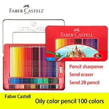 Faber Castell 100 Lápis de Cor Oleoso Lápis De Cor Clássico Profissionais de Pintura do Artista & Desenho Lápis Esboço material de Arte