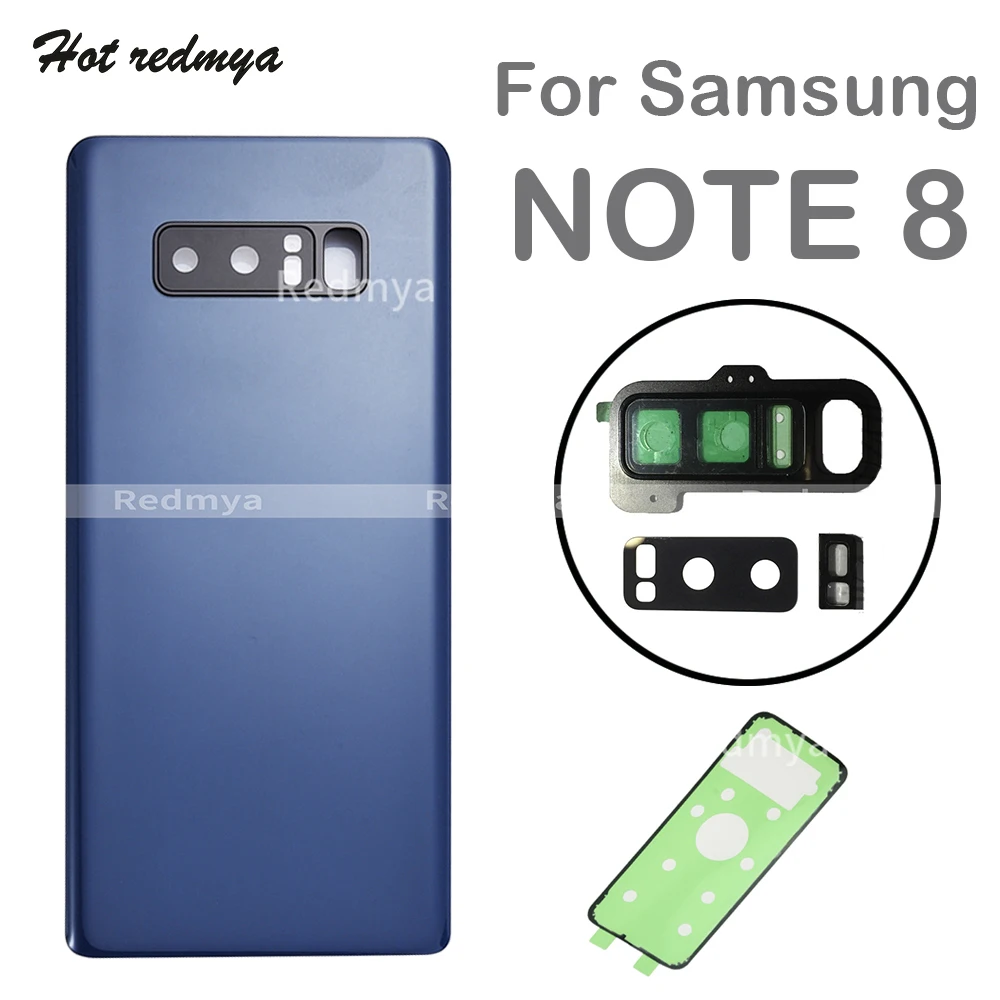 

Note 8 Back Cover For Samsung Galaxy Note 8 N950 Full Back Housing Door Rear Battery Cover Case Repair Parts+Camera Lens