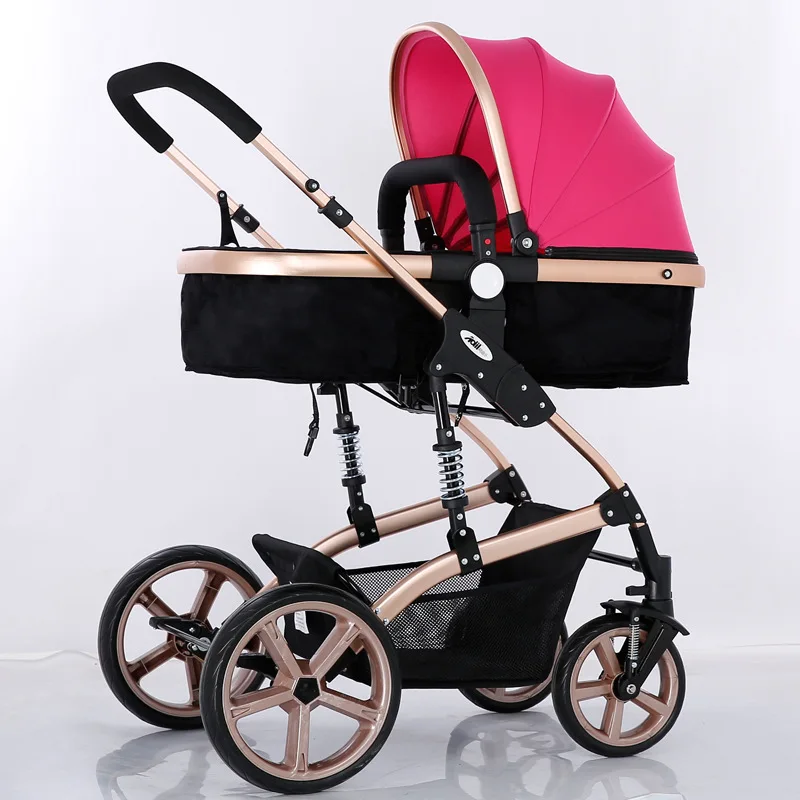 

Four Wheels Stroller High-end baby stroller sitting double four-wheel shock absorber folding baby stroller bb baby stroller