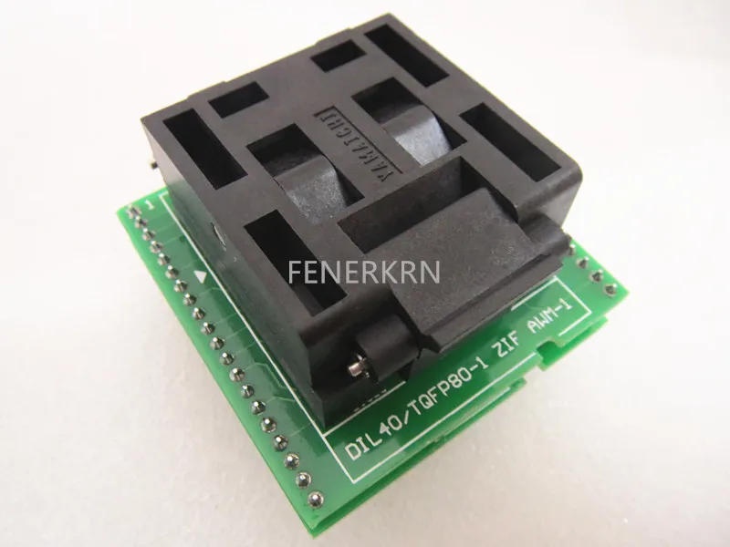 

Clamshell DIL40/TQFP80 ZIF AWM-1 BEEPROG IC Burning seat Adapter testing seat Test Socket test bench in the stock