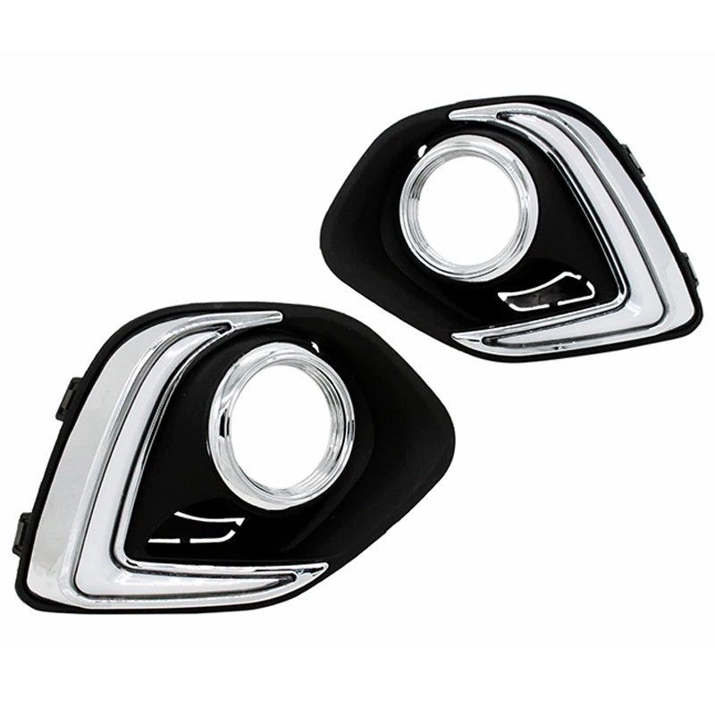 

HAUSNN for Mitsubishi ASX 2013 2014 2015 COB LED Daytime Running Light Car Styling DRL with Amber Turn Signal Auto Fog Lamp