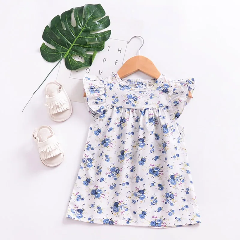 

Baby Girl Dress With Short Sleeve And Floral Print Making Your Kid Lovely Comfortable For Dressing summer 2018
