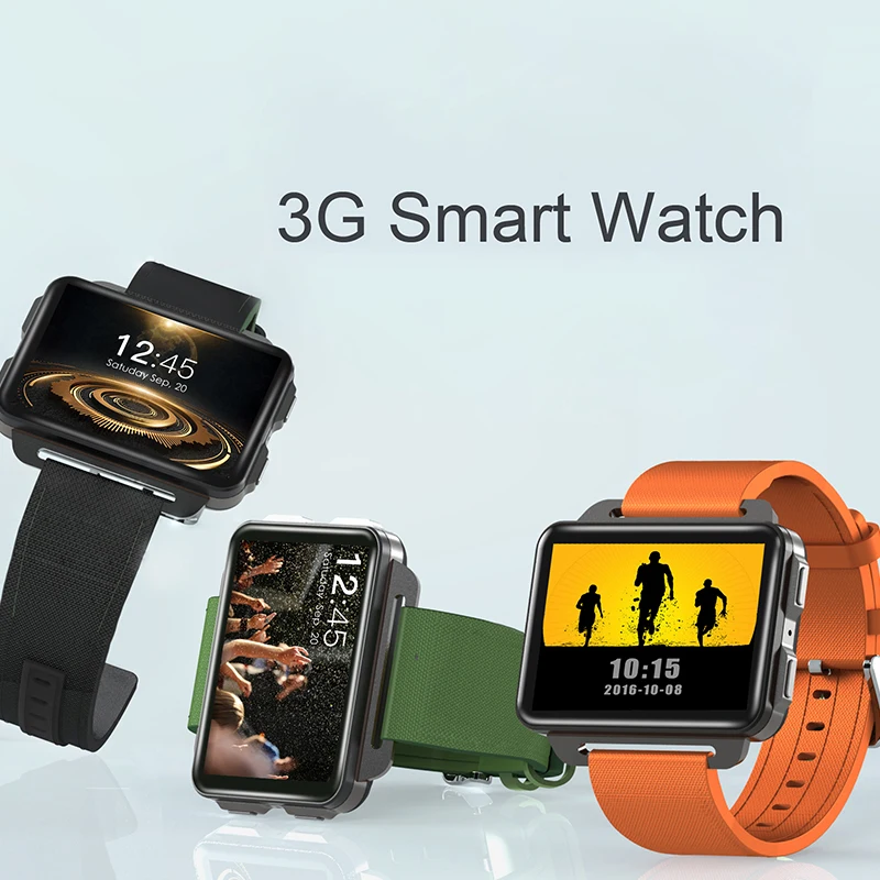 Смарт-часы с большим экраном 3G ОС Android поддержка Wi-Fi GPS пульсометр аккумулятор 1200