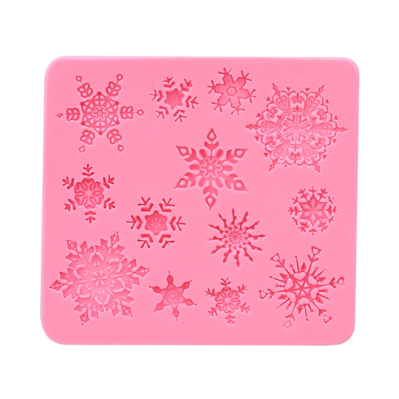 

3D Christmas Decoration Snowflake Chocolate Party DIY Fondant Decoration Silicone Mold Kitchenware Baking Cooking Cake Tool