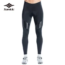 Santic длинные брюки для велоспорта Весна быстросохнущие велосипедные брюки мужские Coolmax Pad осенние брюки Светоотражающие шоссейные горные велосипедные колготки