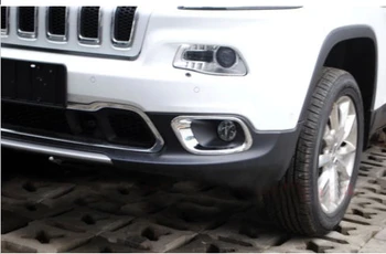 

chrome Front Bumper Fog Cover Trim FOR 2014 2015 Jeep Cherokee