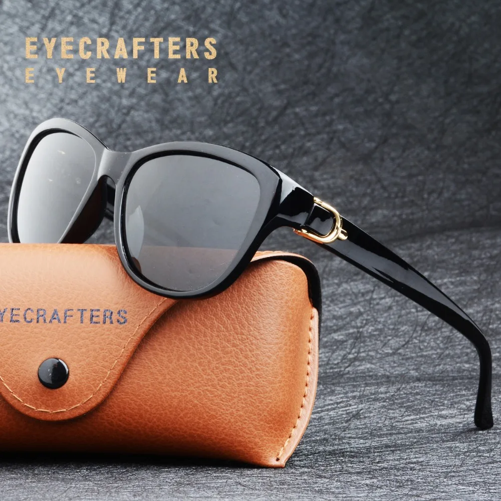 

Luxury Brand Designer Black Cat Eye Polarized Sunglasses Womens Lady Elegant Sun Glasses Female Driving Eyewear Oculos De Sol