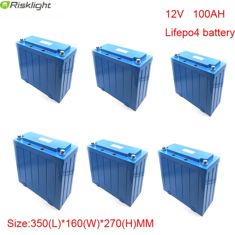 

5pcs/lot lithium polymer 12v 100Ah lifepo4 battery pack for ev back-up electric
